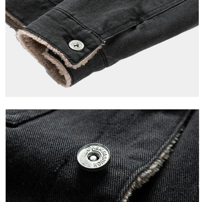 Jaqueta Jeans Masculina Bonzzano BZ142 com interior forrado e design moderno.