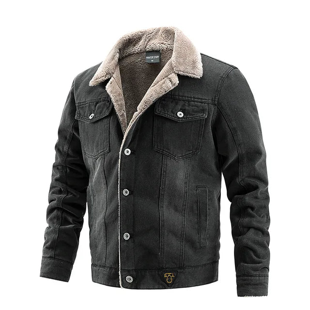 Jaqueta Jeans Masculina Bonzzano BZ142 com interior forrado e design moderno.