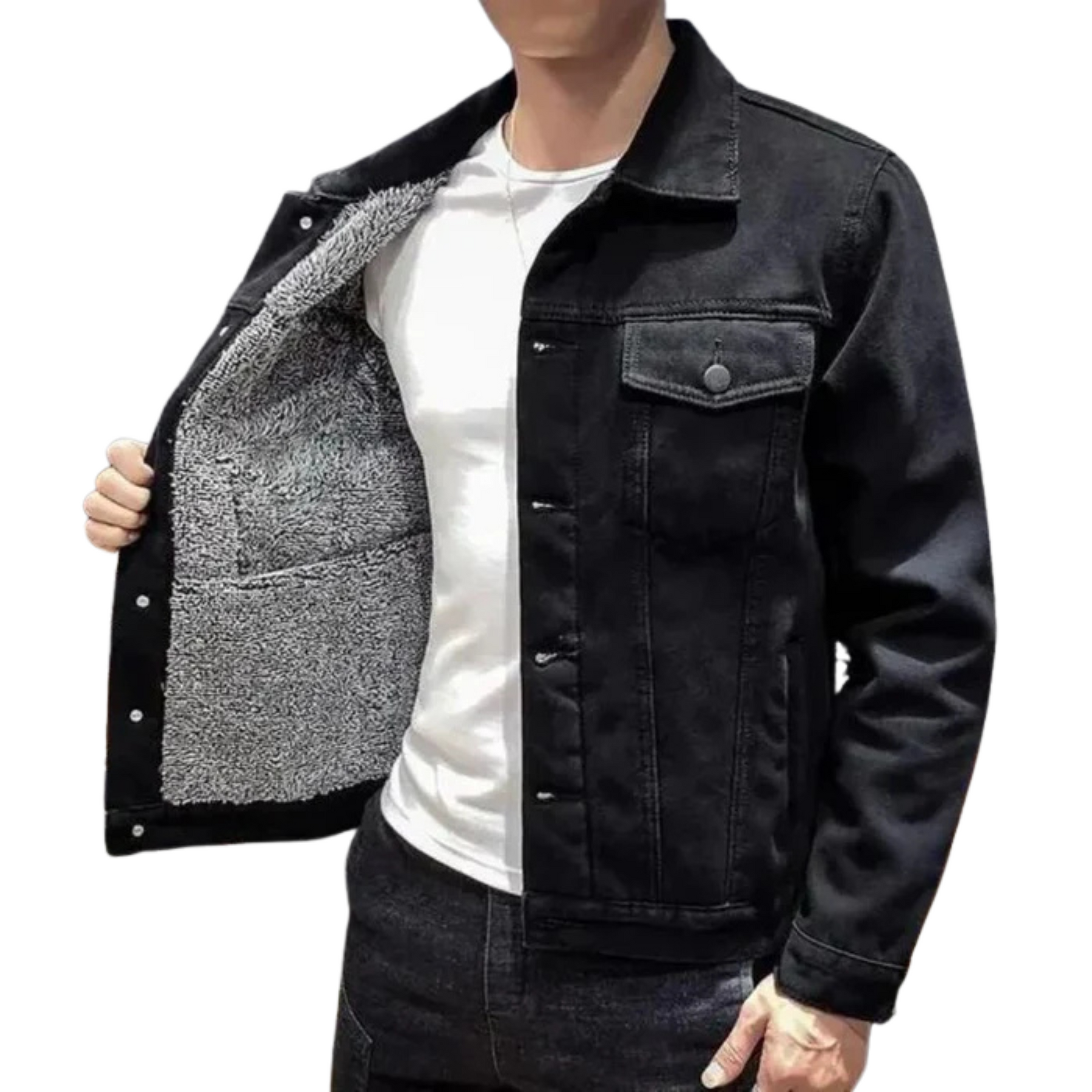 Jaqueta Jeans Masculina Bonzzano BZ133 com design moderno e conforto térmico.