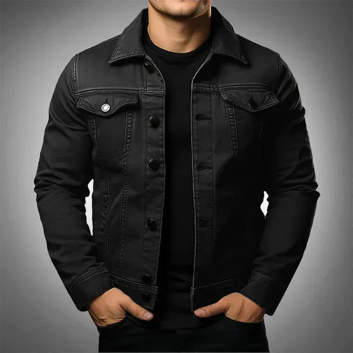 Jaqueta Jeans Masculina Slim Bonzzano BZ073 em jeans premium azul