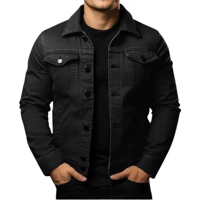 Jaqueta Jeans Masculina Slim Bonzzano BZ073 em jeans premium azul