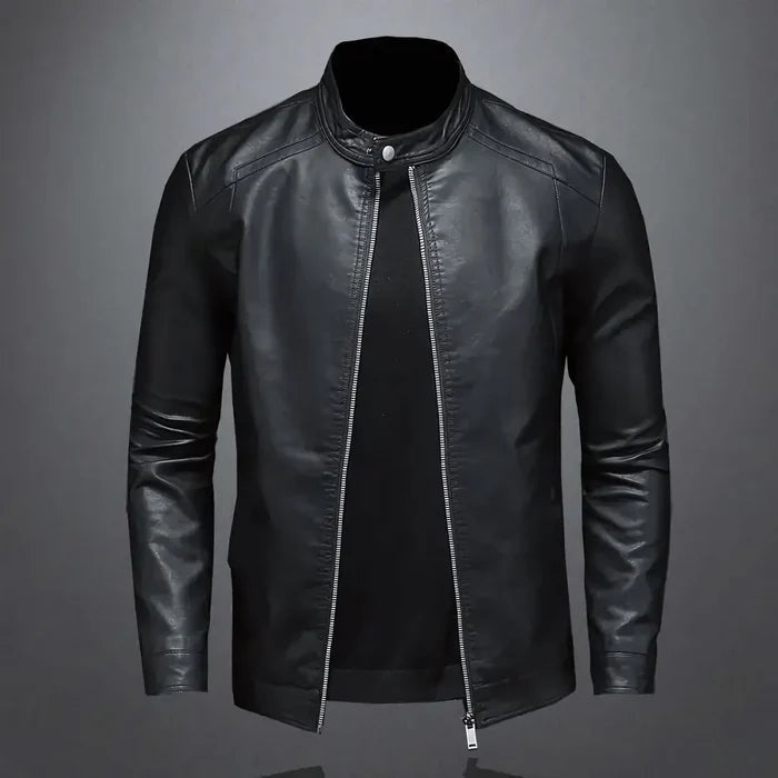 Jaqueta Masculina Bonzzano BZ115 em couro premium, estilo moderno.