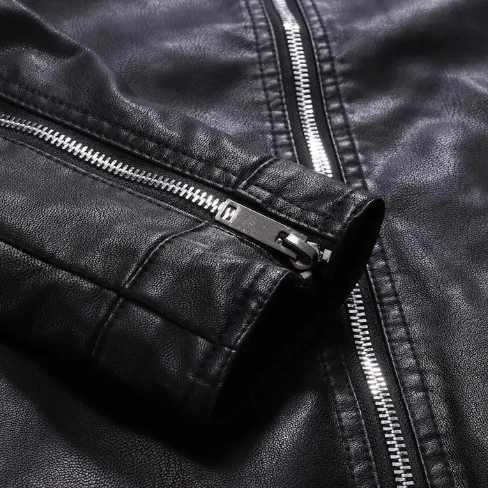Jaqueta Masculina Bonzzano BZ115 em couro premium, estilo moderno.