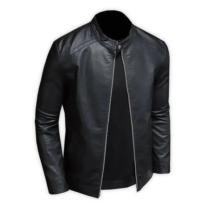 Jaqueta Masculina Bonzzano BZ115 em couro premium, estilo moderno.