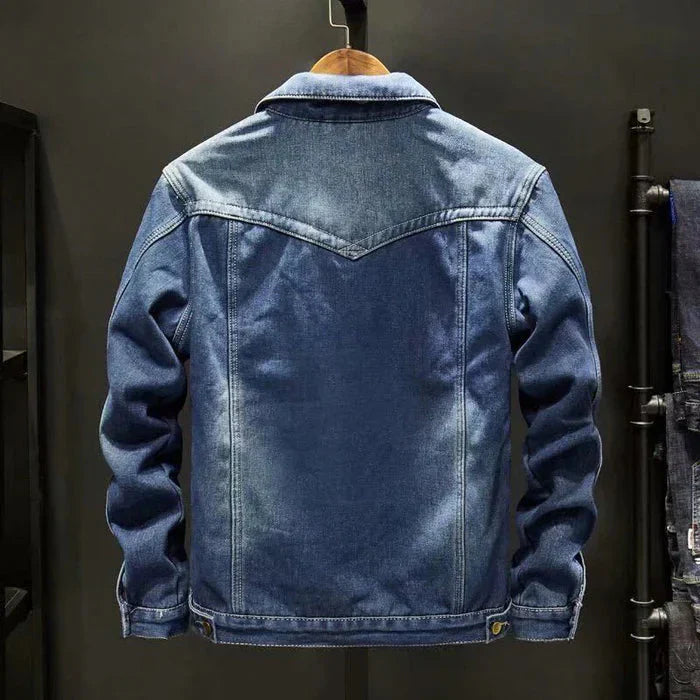 Jaqueta Masculina Jeans Acolchoado Bonzzano BZ094 com estilo clássico e conforto térmico.