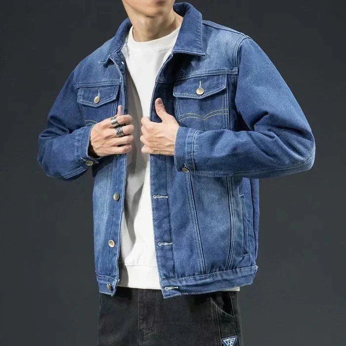 Jaqueta Masculina Jeans Acolchoado Bonzzano BZ094 com estilo clássico e conforto térmico.