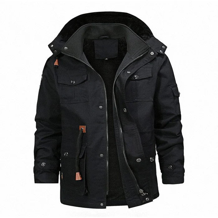 Jaqueta Masculina Bonzzano BZ148 em poliéster e algodão com design urbano.