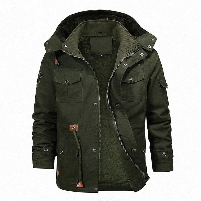 Jaqueta Masculina Bonzzano BZ148 em poliéster e algodão com design urbano.