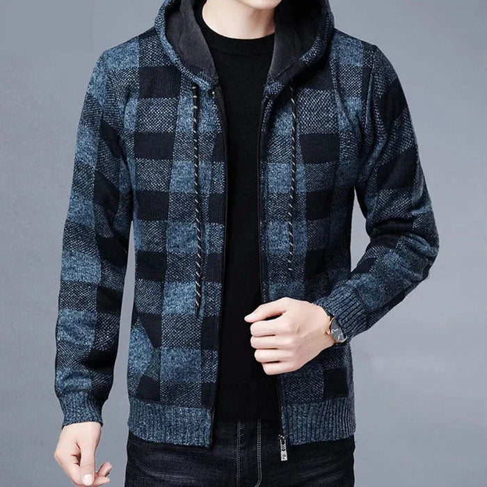 Jaqueta Masculina Xadrez Bonzzano BZ144 com estampa clássica e modelagem ajustada.
