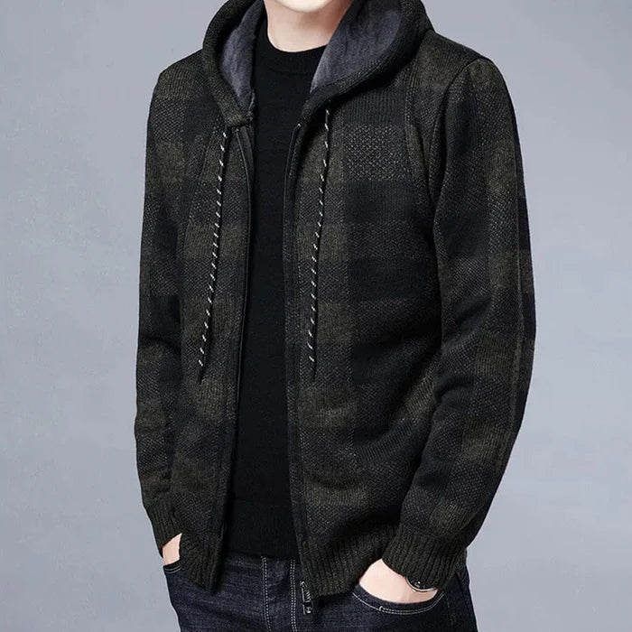 Jaqueta Masculina Xadrez Bonzzano BZ144 com estampa clássica e modelagem ajustada.