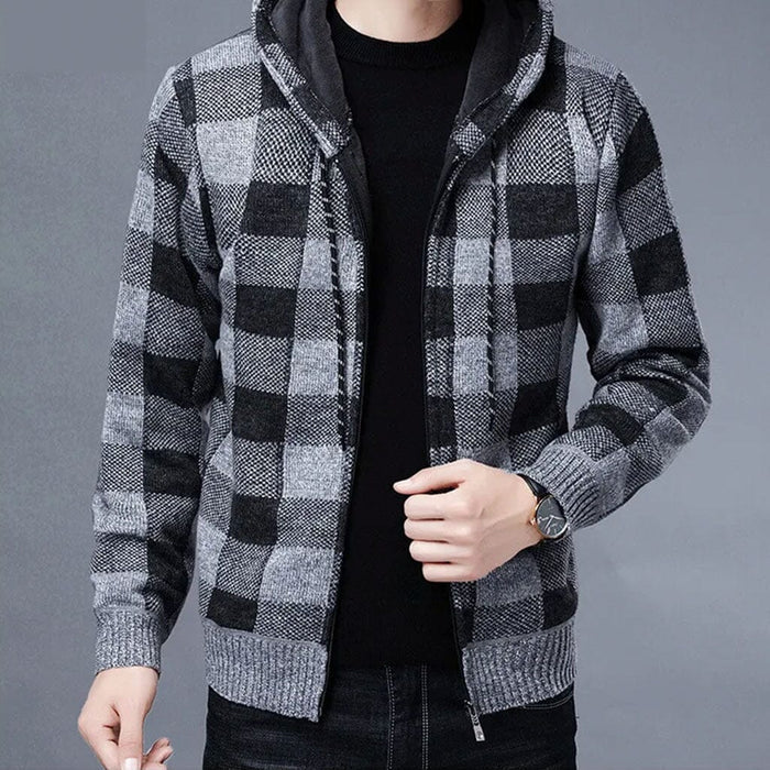 Jaqueta Masculina Xadrez Bonzzano BZ144 com estampa clássica e modelagem ajustada.