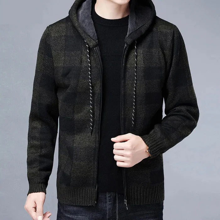 Jaqueta Masculina Xadrez Bonzzano BZ144 com estampa clássica e modelagem ajustada.