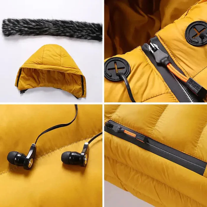 Jaqueta Puffer Masculina Bonzzano BZ112 com capuz forrado