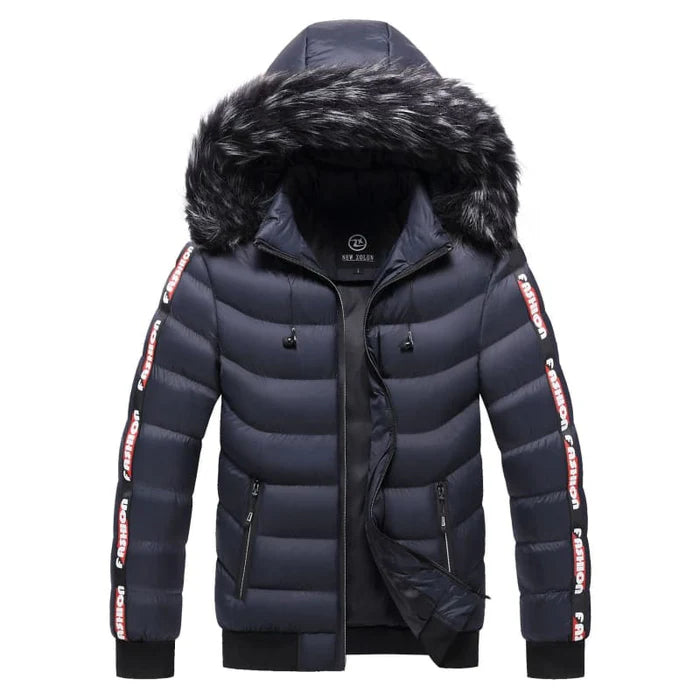Jaqueta Puffer Masculina Bonzzano BZ112 com capuz forrado