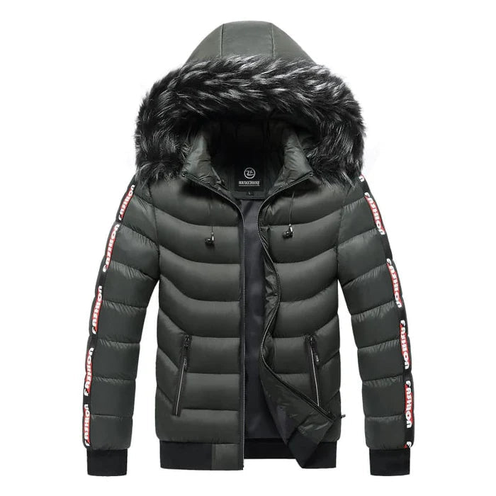 Jaqueta Puffer Masculina Bonzzano BZ112 com capuz forrado