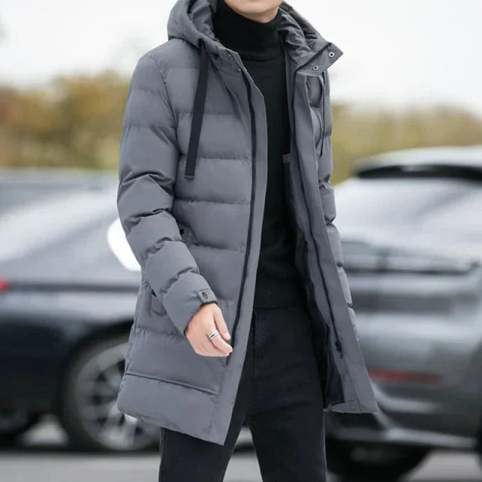 Jaqueta Puffer Masculina Alongada Bonzzano BZ076 em design moderno