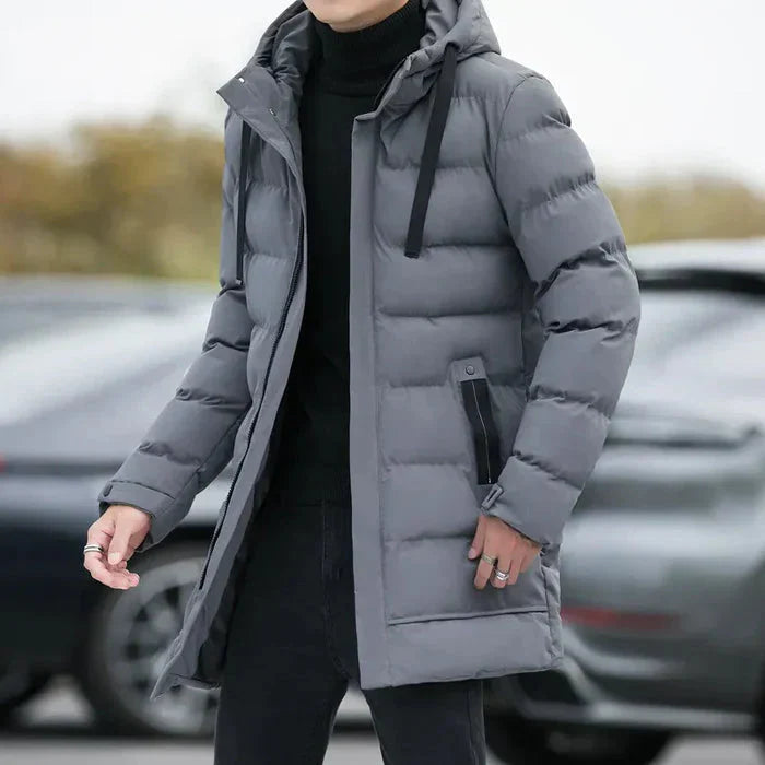 Jaqueta Puffer Masculina Alongada Bonzzano BZ076 em design moderno