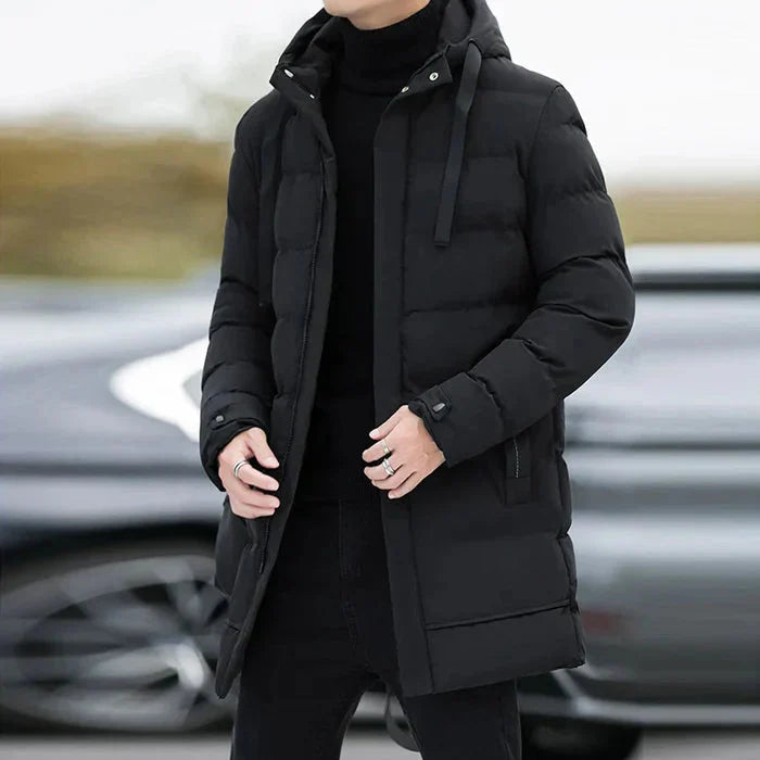 Jaqueta Puffer Masculina Alongada Bonzzano BZ076 em design moderno