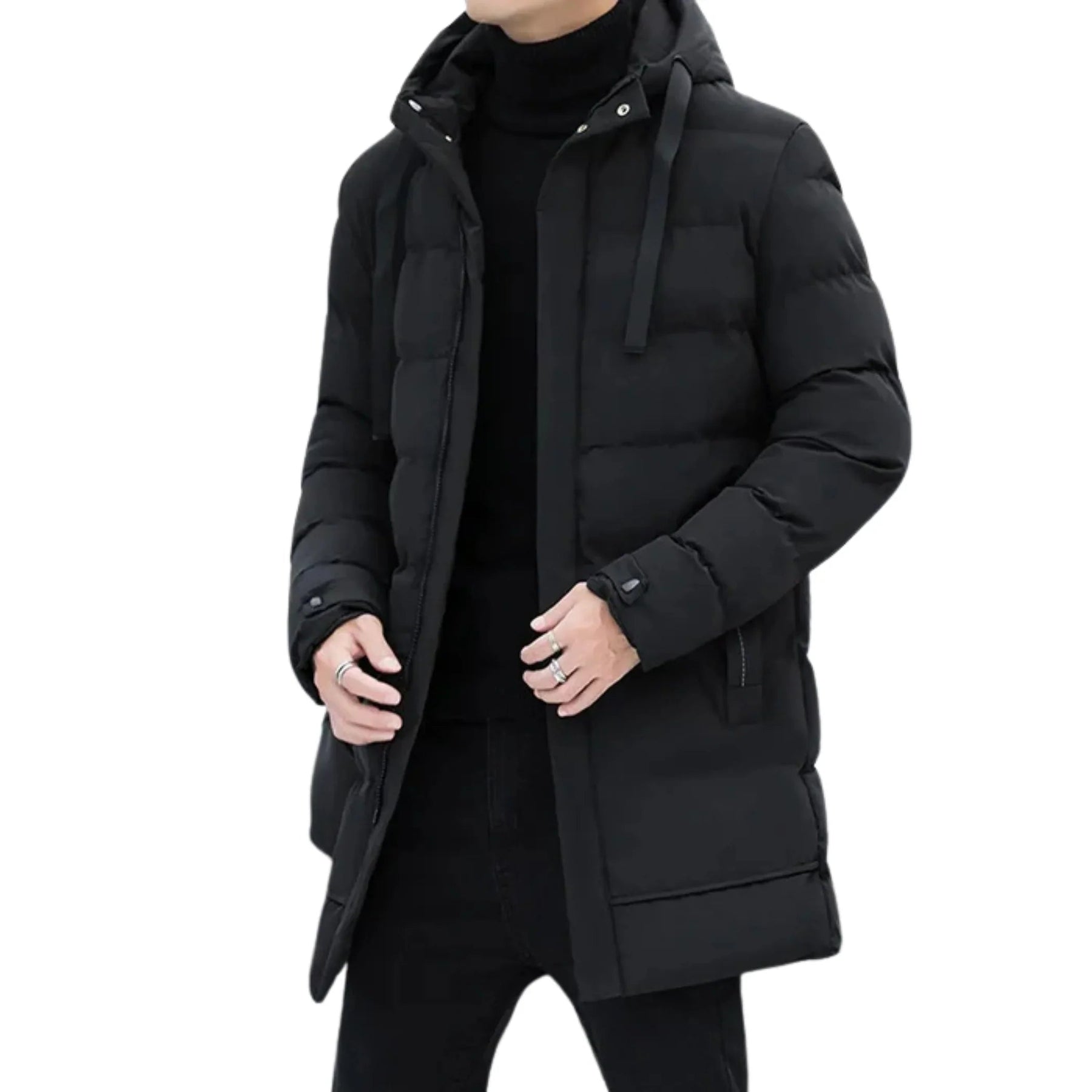 Jaqueta Puffer Masculina Alongada Bonzzano BZ076 em design moderno