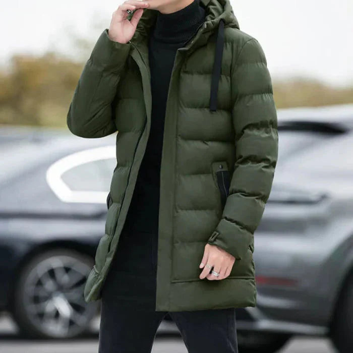 Jaqueta Puffer Masculina Alongada Bonzzano BZ076 em design moderno