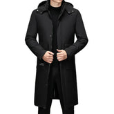 Sobretudo Masculino Bonzzano BZ230 em nylon, poliéster e algodão, com zíper e botões.