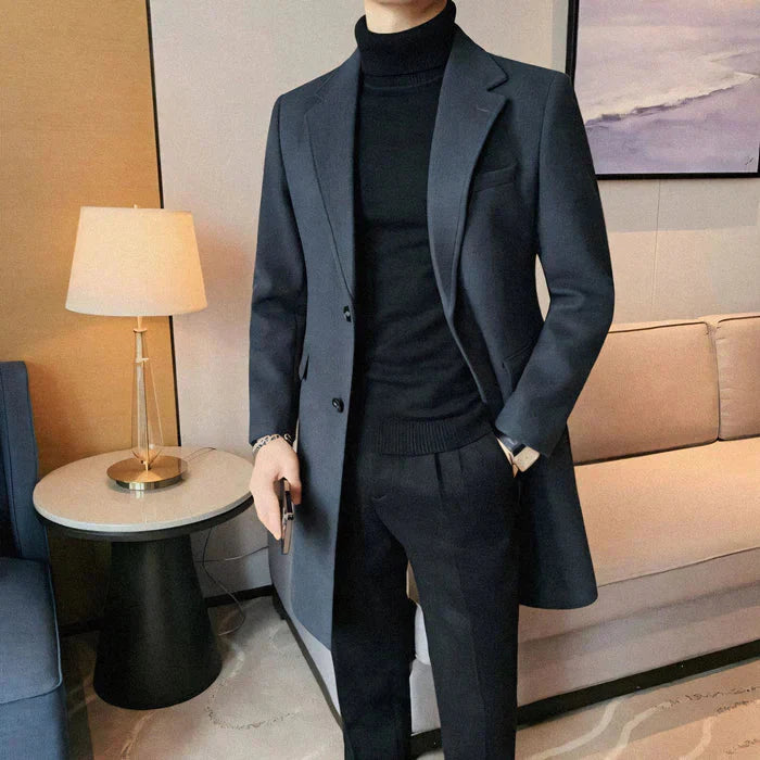 Sobretudo Masculino Bonzzano BZ204 em lã, elegante e confortável.
