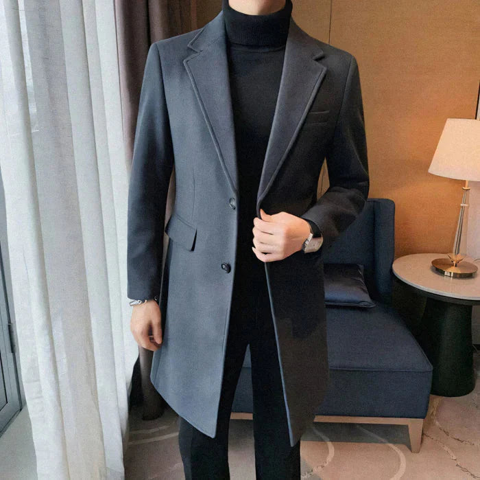 Sobretudo Masculino Bonzzano BZ204 em lã, elegante e confortável.