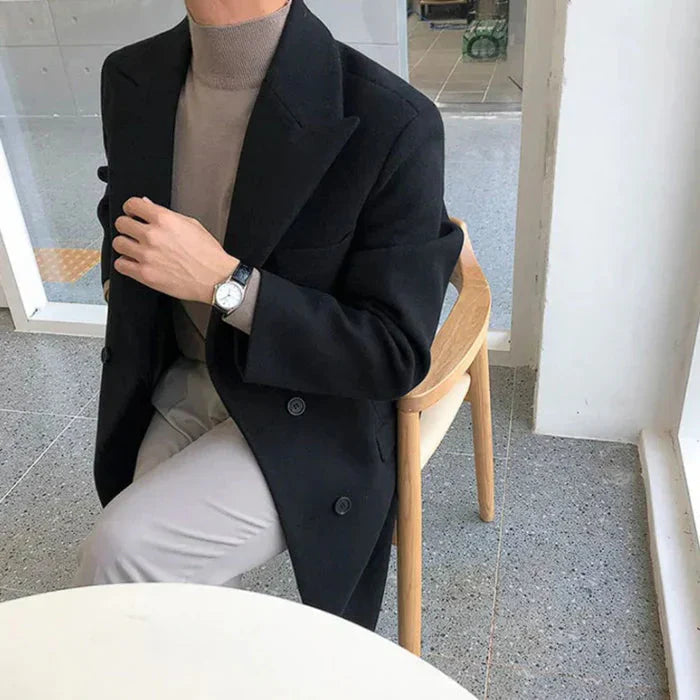 Sobretudo Masculino Bonzzano BZ217 em lã, elegante e confortável.