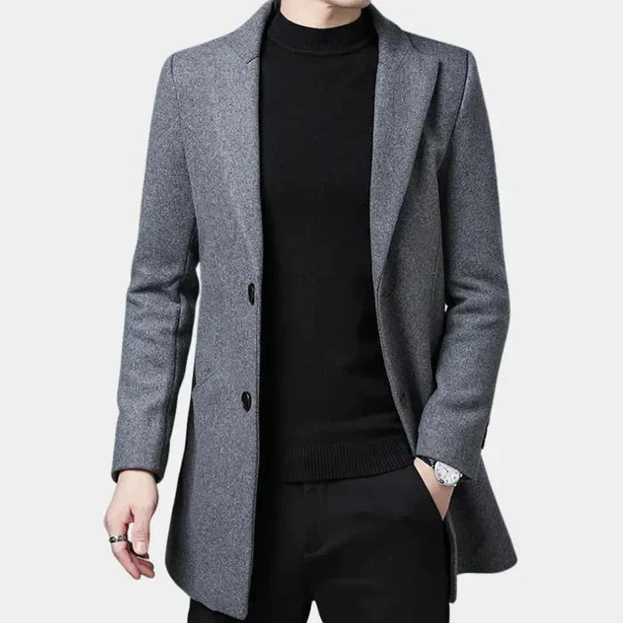 Sobretudo Masculino Bonzzano BZ239 em lã, ideal para o inverno.