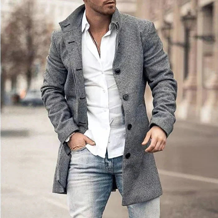 Sobretudo Masculino Bonzzano BZ206 em lã, elegante e confortável