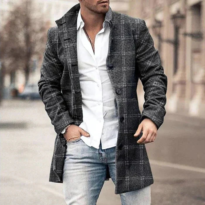 Sobretudo Masculino Bonzzano BZ206 em lã, elegante e confortável