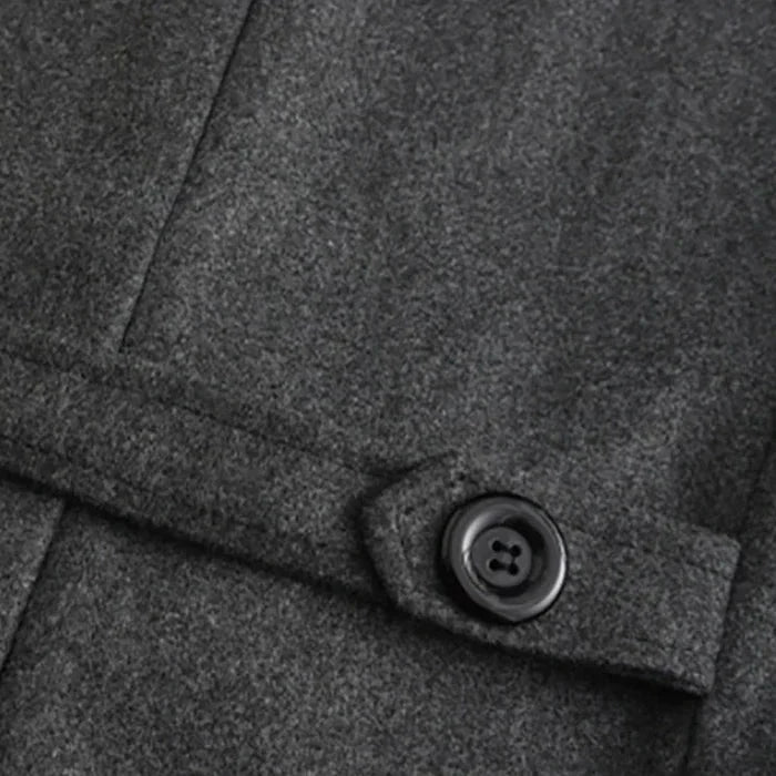 Sobretudo Masculino Longo Bonzzano BZ240 em lã e algodão com design elegante.