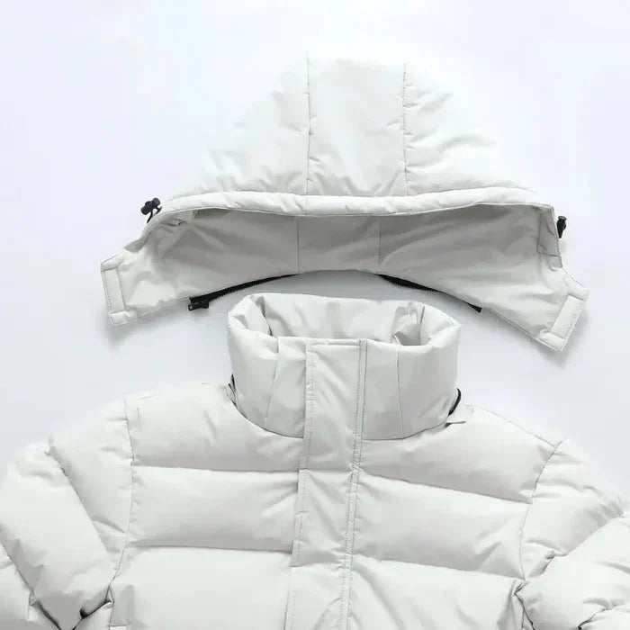Sobretudo Masculino Puffer Bonzzano BZ222 com capuz removível e design moderno.