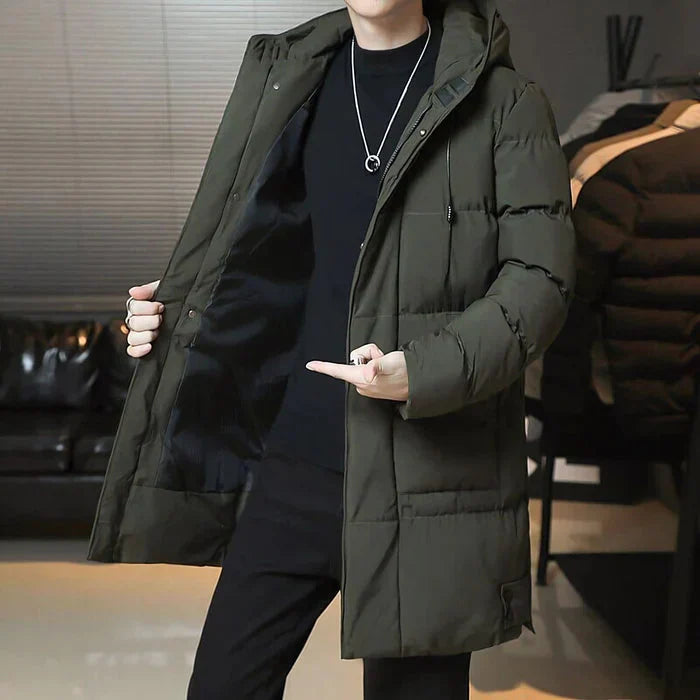 Sobretudo Masculino Puffer em Lã Bonzzano BZ216 com design elegante e proteção térmica.