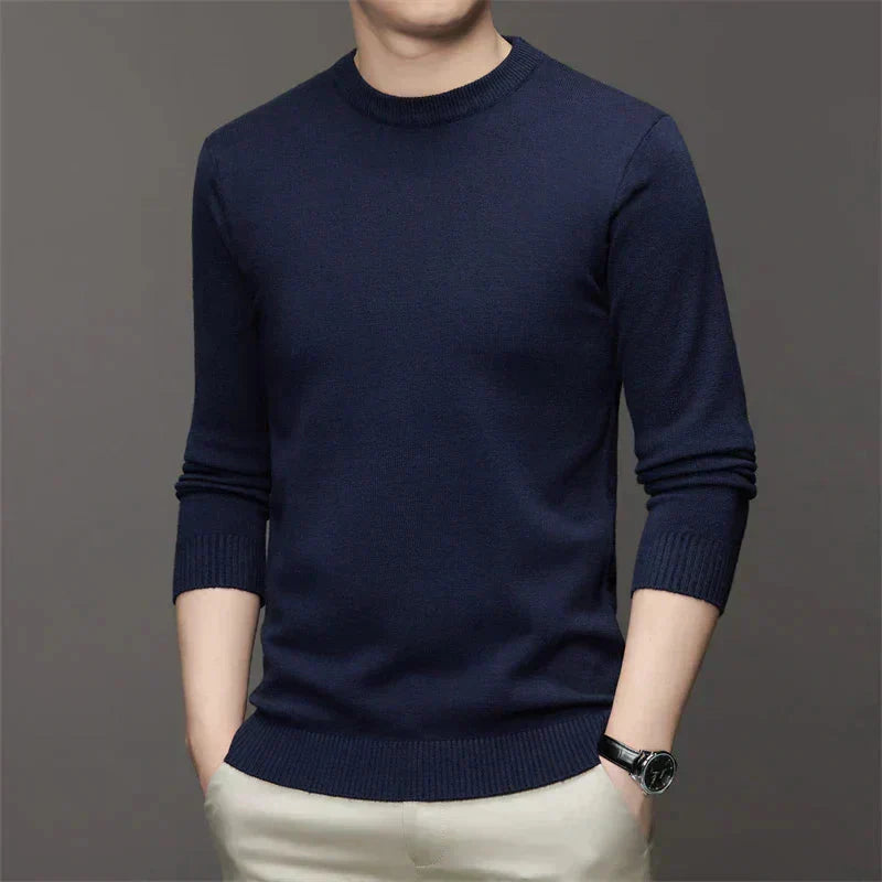 Suéter Casual Masculino Bonzzano BZ182 com gola redonda e ajuste slim fit.