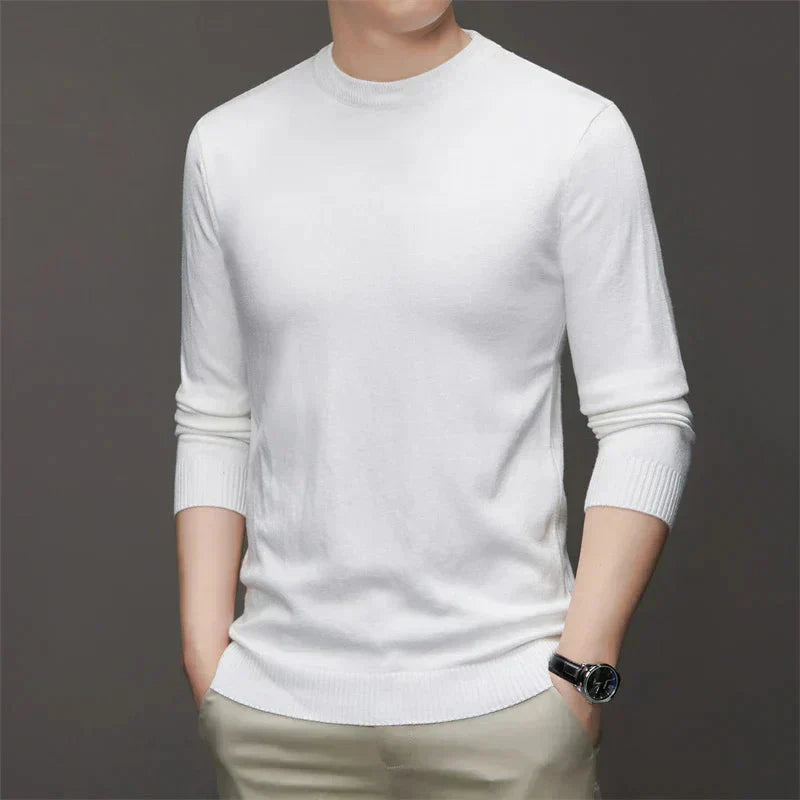 Suéter Casual Masculino Bonzzano BZ182 com gola redonda e ajuste slim fit.