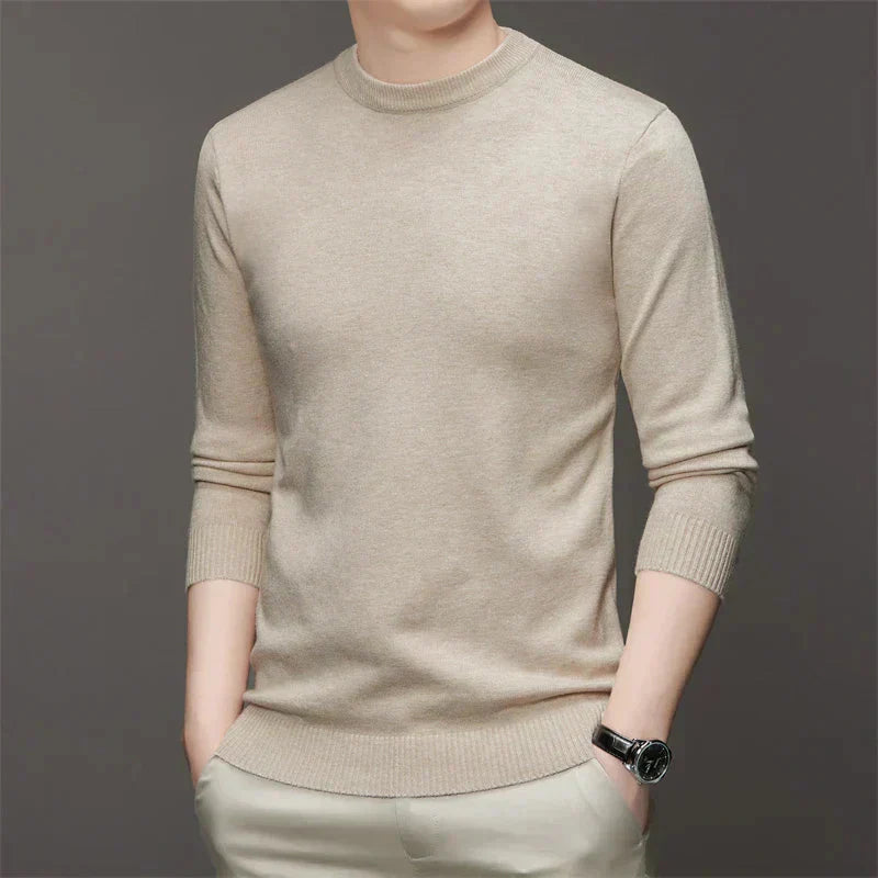 Suéter Casual Masculino Bonzzano BZ182 com gola redonda e ajuste slim fit.