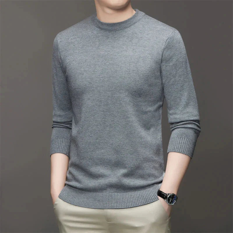 Suéter Casual Masculino Bonzzano BZ182 com gola redonda e ajuste slim fit.