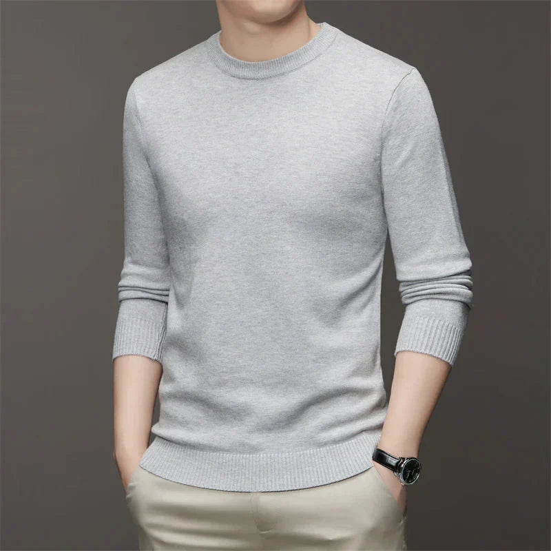 Suéter Casual Masculino Bonzzano BZ182 com gola redonda e ajuste slim fit.