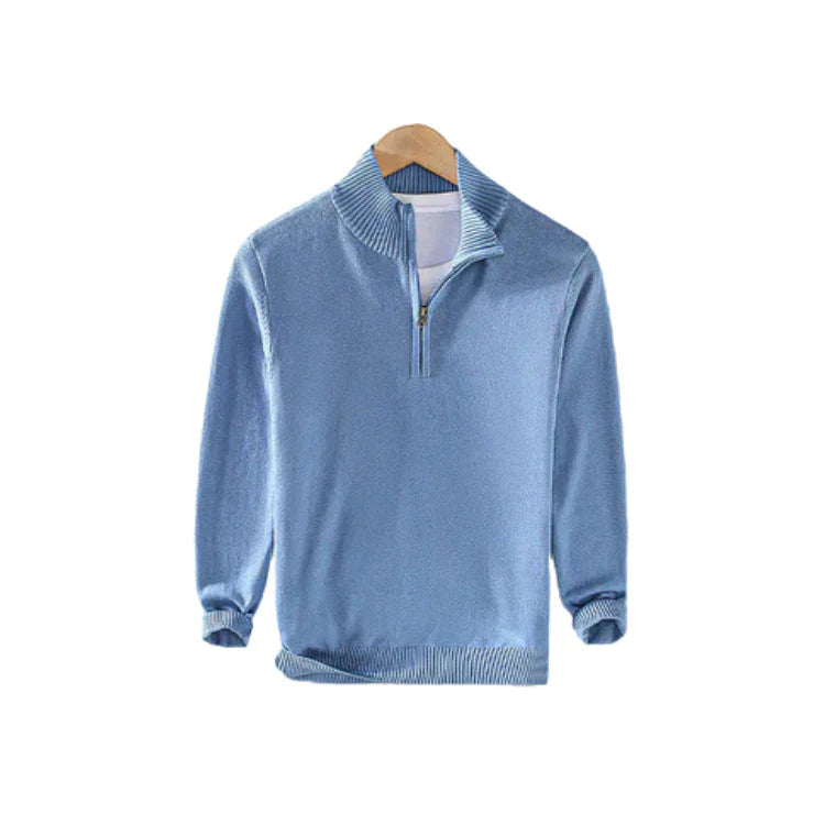 Suéter Masculino Bonzzano BZ022 em tecido premium com meia gola alta.