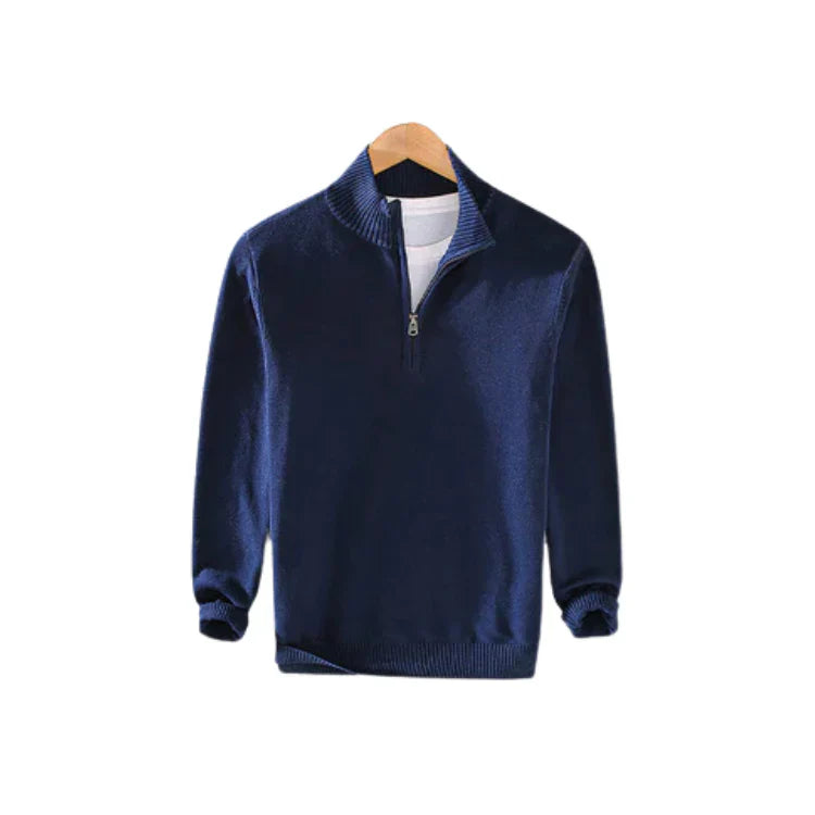 Suéter Masculino Bonzzano BZ022 em tecido premium com meia gola alta.