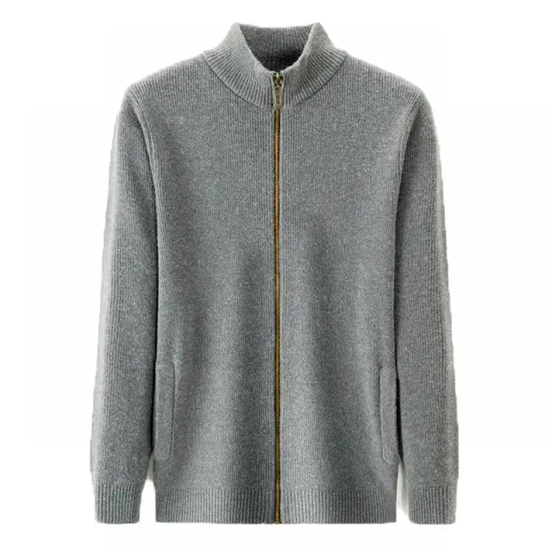 Suéter Masculino Bonzzano BZ183 com zíper, gola alta e ajuste slim fit