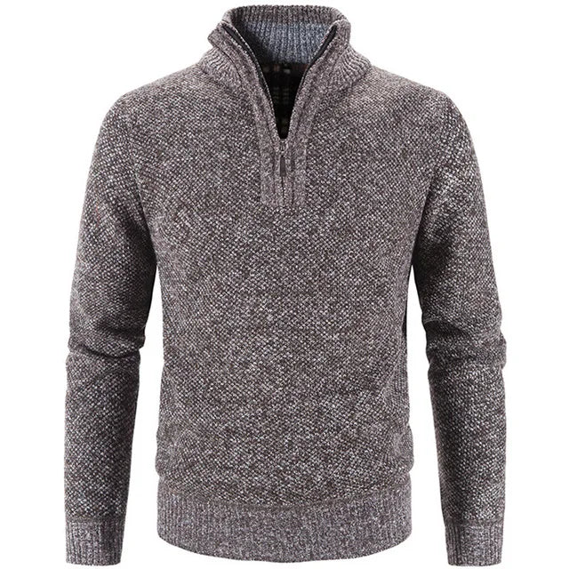 Suéter Masculino Bonzzano BZ181 com gola alta e meio zíper.