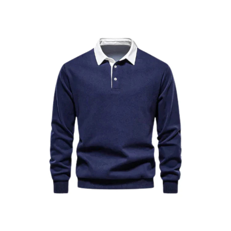 Suéter Masculino Gola Polo Bonzzano BZ021 em tecido premium e design elegante.