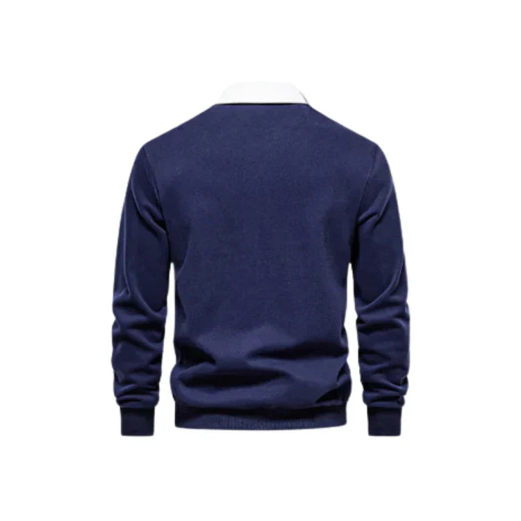 Suéter Masculino Gola Polo Bonzzano BZ021 em tecido premium e design elegante.