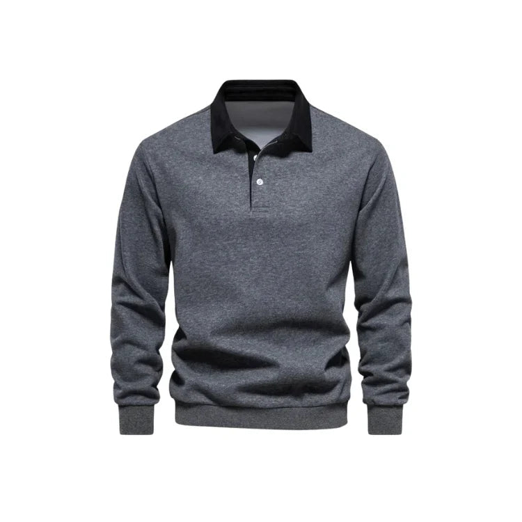 Suéter Masculino Gola Polo Bonzzano BZ021 em tecido premium e design elegante.