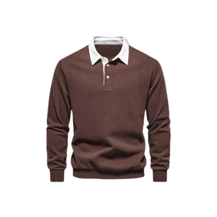 Suéter Masculino Gola Polo Bonzzano BZ021 em tecido premium e design elegante.