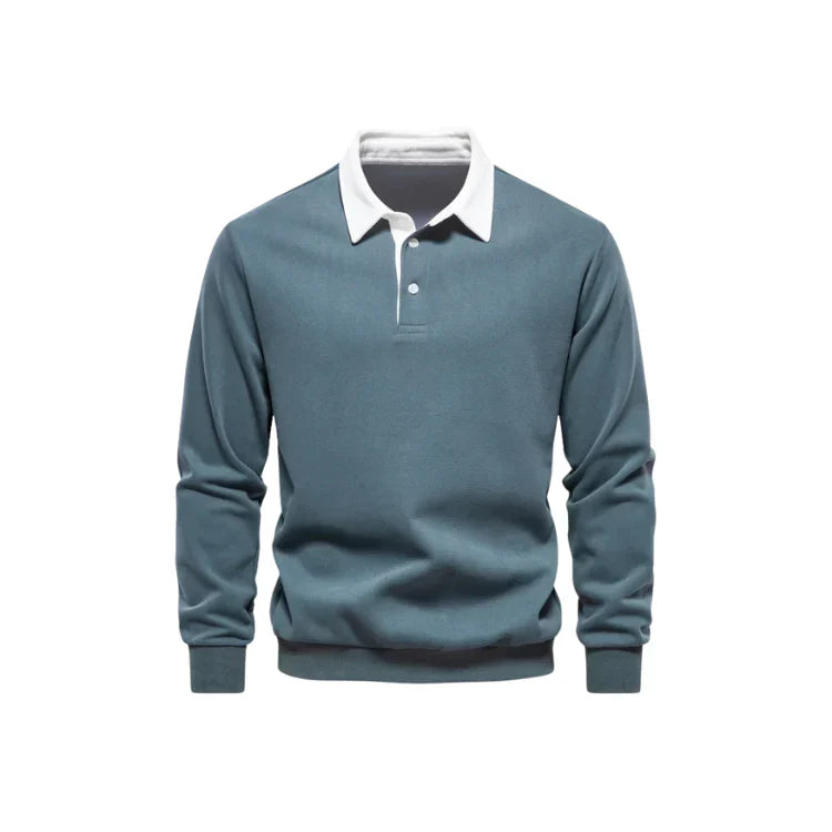 Suéter Masculino Gola Polo Bonzzano BZ021 em tecido premium e design elegante.