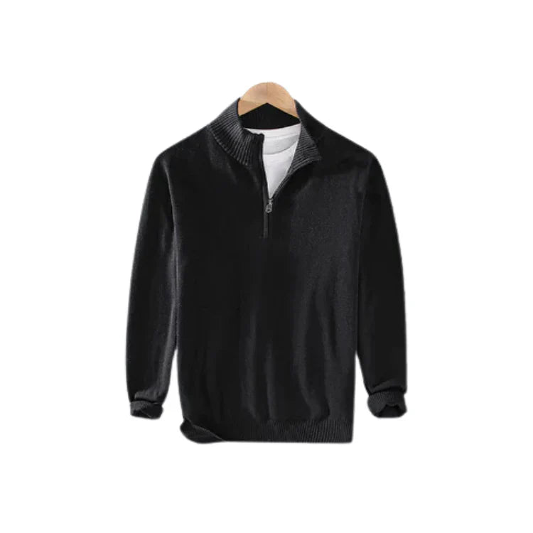 Suéter Masculino Bonzzano BZ022 em tecido premium com meia gola alta.