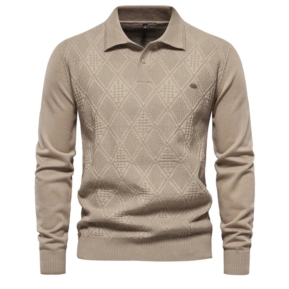 Suéter Masculino Slim Fit em Lã Bonzzano BZ178 com gola alta
